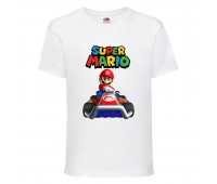 Футболка Супер Марио 2 (Super Mario) белая (SMar wh-03) 116 см