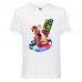 Футболка Супер Марио 5 (Super Mario) белая (SMar wh-06) 116 см