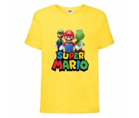 Футболка Супер Марио 8 (Super Mario) Желтая (SMar yl-3) 116 см