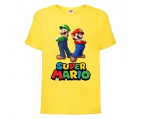 Футболка Супер Марио 9 (Super Mario) Желтая (SMar yl-4) 116 см