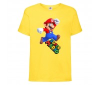 Футболка Супер 13 Марио (Super Mario) Желтая (SMar yl-8) 116 см