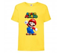 Футболка Супер Марио 5 (Super Mario) Желтая (SMar yl-06) 116 см