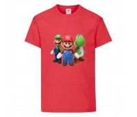 Футболка Супер Марио 8 (Super Mario) Красная (SMar rd-2) 116 см