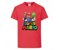 Футболка Супер Марио 9 (Super Mario) Красная (SMar rd-3) 116 см