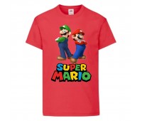 Футболка Супер Марио 10 (Super Mario) Красная (SMar rd-4) 116 см