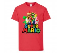 Футболка Супер Марио 11 (Super Mario) Красная (SMar rd-5) 116 см