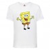 Футболка детская Спанч Боб 4 (Sponge Bob) белая 104 см