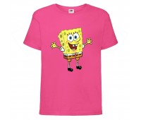 Футболка детская Спанч Боб 4 (Sponge Bob) розовая 104 см