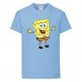Футболка детская Спанч Боб 4 (Sponge Bob) светло-голубая 104 см