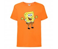 Футболка детская Спанч Боб 4 (Sponge Bob) оранжевая 104 см