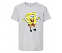 Футболка детская Спанч Боб 4 (Sponge Bob) серая 104 см