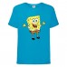 Футболка детская Спанч Боб 4 (Sponge Bob) голубая 104 см