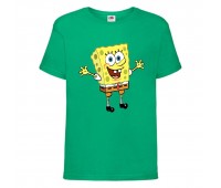 Футболка детская Спанч Боб 4 (Sponge Bob) зеленая 104 см