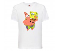 Футболка детская Спанч Боб 5 (Sponge Bob) белая 104 см