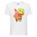 Футболка детская Спанч Боб 5 (Sponge Bob) белая 104 см
