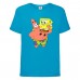 Футболка детская Спанч Боб 5 (Sponge Bob) голубая 104 см