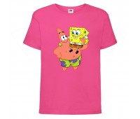 Футболка детская Спанч Боб 5 (Sponge Bob) розовая 104 см