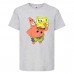 Футболка детская Спанч Боб 5 (Sponge Bob) серая 104 см