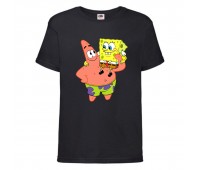 Футболка детская Спанч Боб 5 (Sponge Bob) черная 104 см
