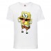 Футболка детская Спанч Боб 6 (Sponge Bob) белая 104 см