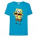 Футболка детская Спанч Боб 6 (Sponge Bob) голубая 104 см