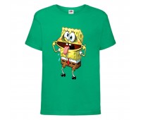 Футболка детская Спанч Боб 6 (Sponge Bob) зеленая 104 см
