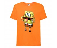 Футболка детская Спанч Боб 6 (Sponge Bob) оранжевая 104 см