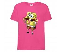 Футболка детская Спанч Боб 6 (Sponge Bob) розовая 104 см