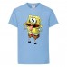 Футболка детская Спанч Боб 6 (Sponge Bob) светло-голубая 104 см