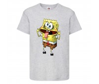 Футболка детская Спанч Боб 6 (Sponge Bob) серая 104 см