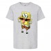 Футболка детская Спанч Боб 6 (Sponge Bob) серая 104 см