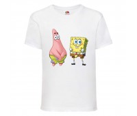 Футболка детская Спанч Боб 7 (Sponge Bob) белая 104 см