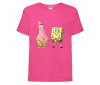 Футболка детская Спанч Боб 7 (Sponge Bob) розовая 104 см