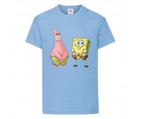 Футболка детская Спанч Боб 7 (Sponge Bob) светло-голубая 104 см