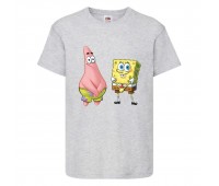 Футболка детская Спанч Боб 7 (Sponge Bob) серая 104 см
