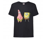 Футболка детская Спанч Боб 7 (Sponge Bob) черная 104 см