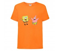 Футболка детская Спанч Боб 8 (Sponge Bob) оранжевая 104 см