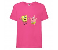 Футболка детская Спанч Боб 8 (Sponge Bob) розовая 104 см