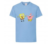 Футболка детская Спанч Боб 8 (Sponge Bob) светло-голубая 104 см