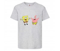 Футболка детская Спанч Боб 8 (Sponge Bob) серая 104 см