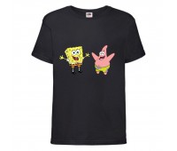 Футболка детская Спанч Боб 8 (Sponge Bob) черная 104 см