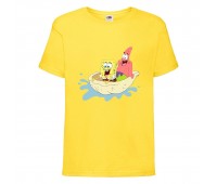 Футболка детская Спанч Боб 9 (Sponge Bob) желтая 104 см