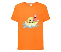Футболка детская Спанч Боб 9 (Sponge Bob) оранжевая 104 см