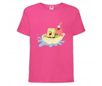 Футболка детская Спанч Боб 9 (Sponge Bob) розовая 104 см