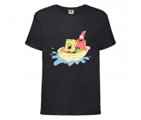 Футболка детская Спанч Боб 9 (Sponge Bob) черная 104 см