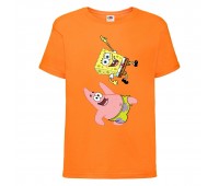 Футболка детская Спанч Боб 10 (Sponge Bob) оранжевая 116 см