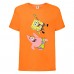 Футболка детская Спанч Боб 10 (Sponge Bob) оранжевая 128 см
