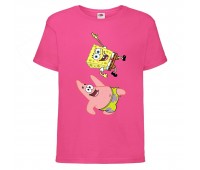 Футболка детская Спанч Боб 10 (Sponge Bob) розовая 104 см