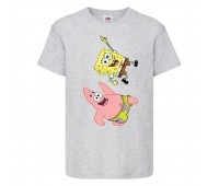 Футболка детская Спанч Боб 10 (Sponge Bob) серая 104 см