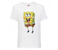 Футболка детская Спанч Боб 11 (Sponge Bob) белая 104 см